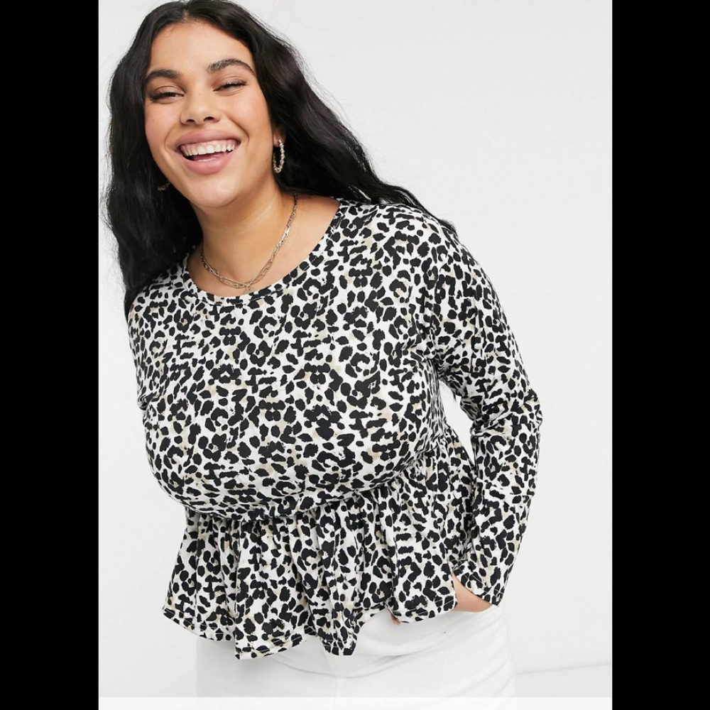 Leopard print long sleeves top - Picture 4 of 9